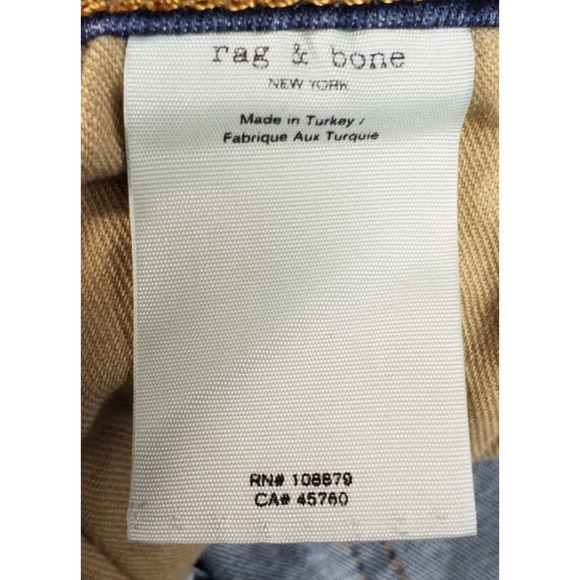 Rag & Bone Blue Mid Rise Skinny Jeans | Size 24 | Stretch Denim - Picture 7 of 8